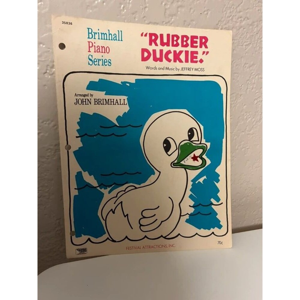 1970 vintage sheet music - Rubber duckie